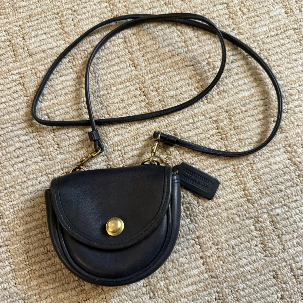 Coach Black belt/ Crossbody Bag with Gold Accents - Picture 3 of 9